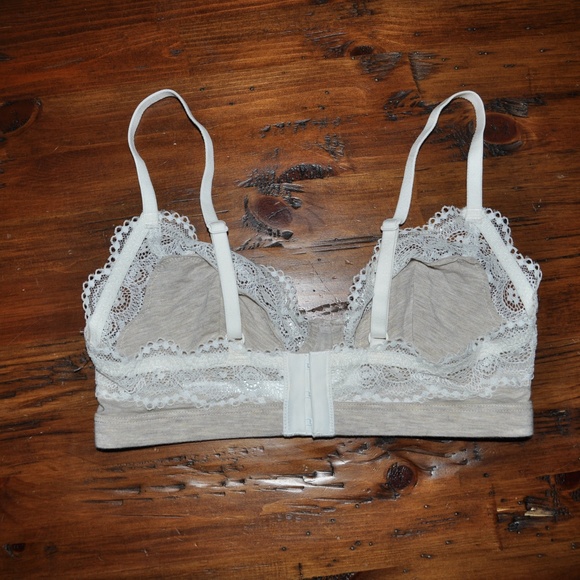 NEW Beige Modal Lace Trim Bralette Bra - Picture 6 of 7